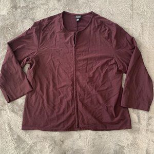 Eileen Fisher Zip Up Lightweight Jacket Blazer Cardigan Women's XL